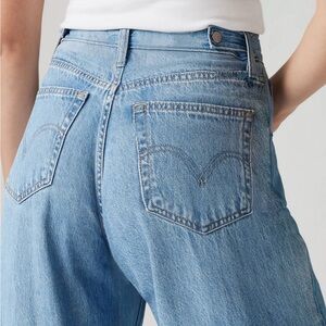 Adjustable Cinch Baggy Women’s Jeans Medium Wash